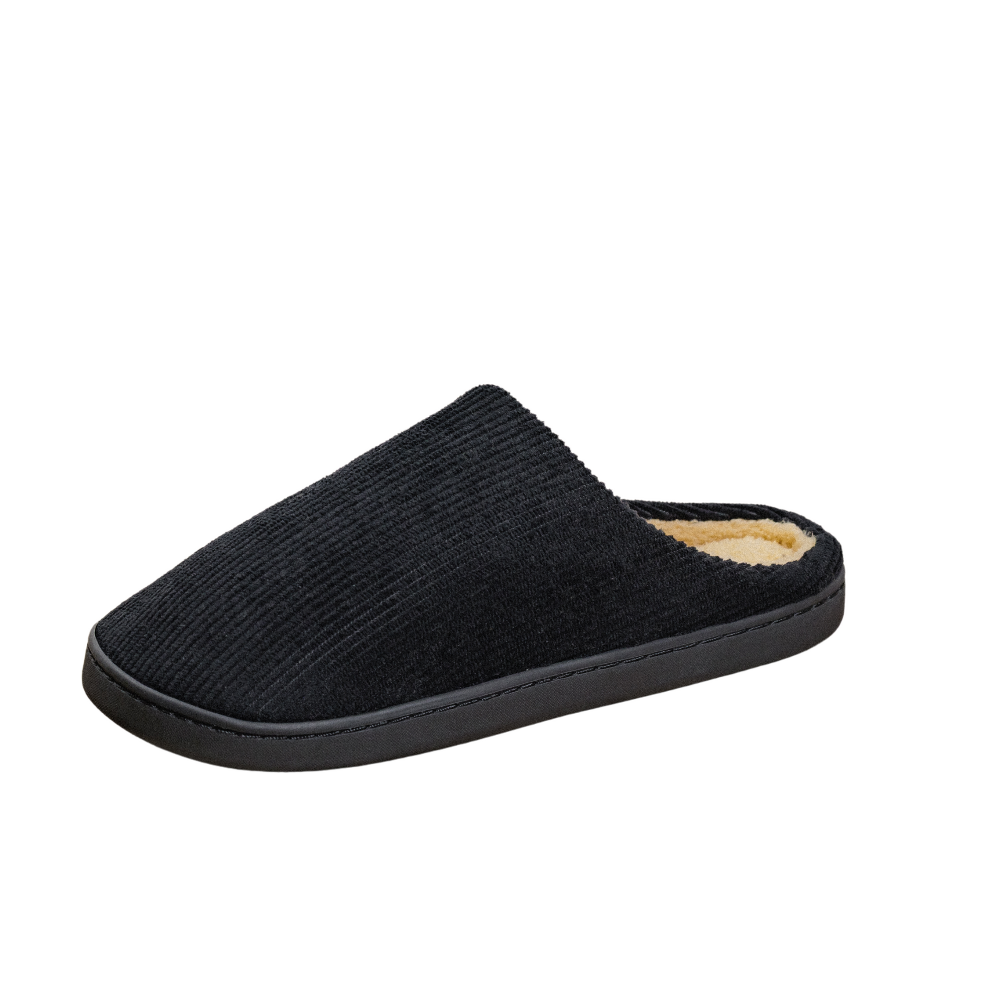 Corduroy Slippers - Black
